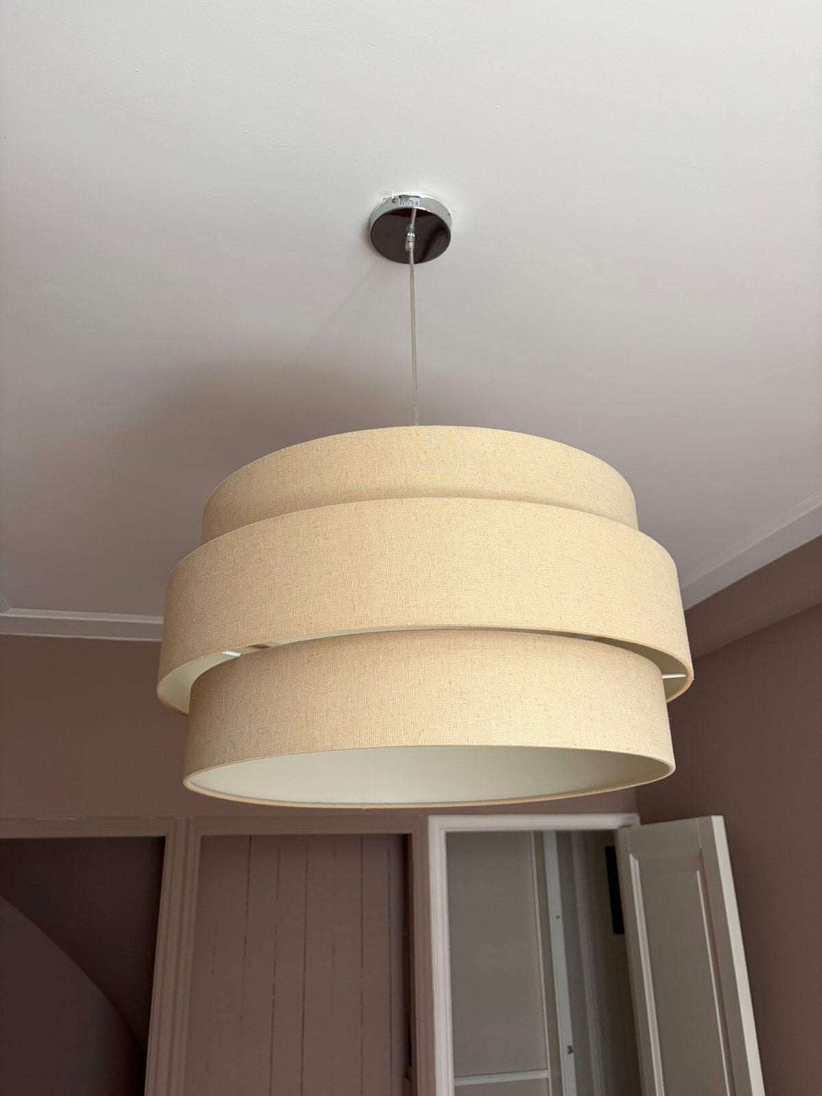 Grote beige lampenkap, Ophalen, Beige