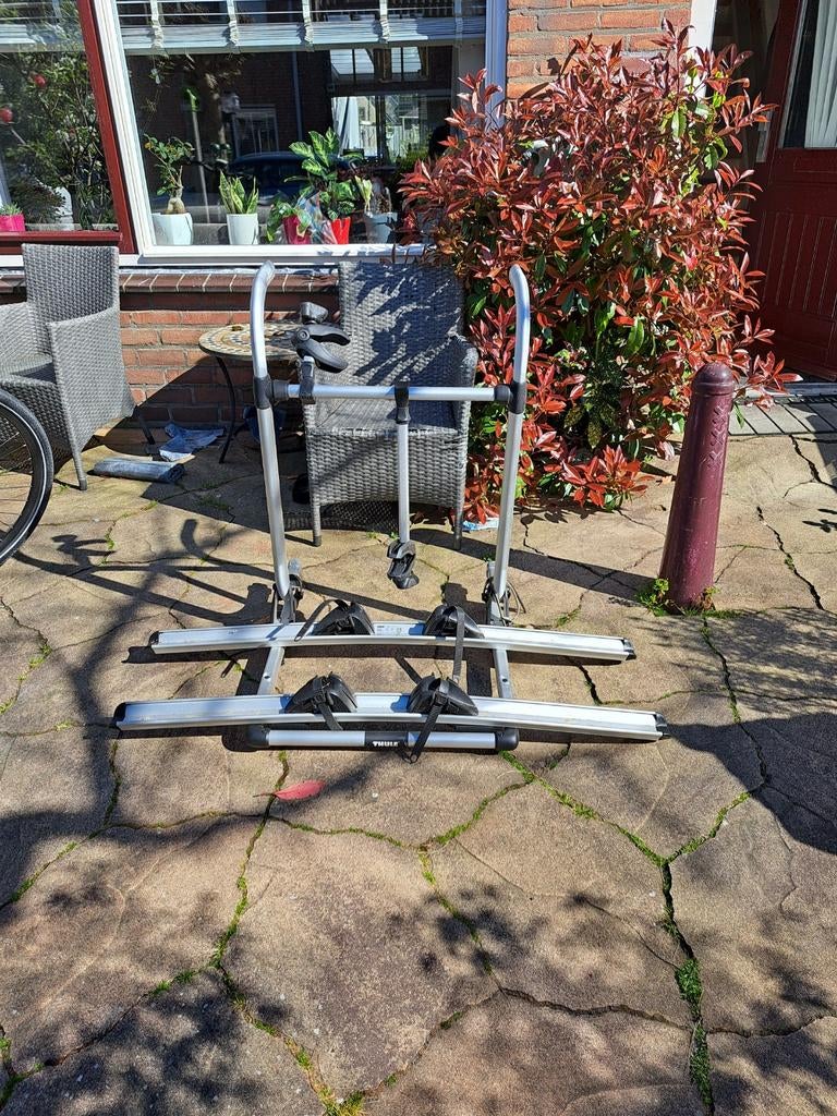 Thule fietsdrager voor achterop de caravan, Auto diversen, Fietsendragers, Ophalen, Zo goed als nieuw, Achterklepdrager