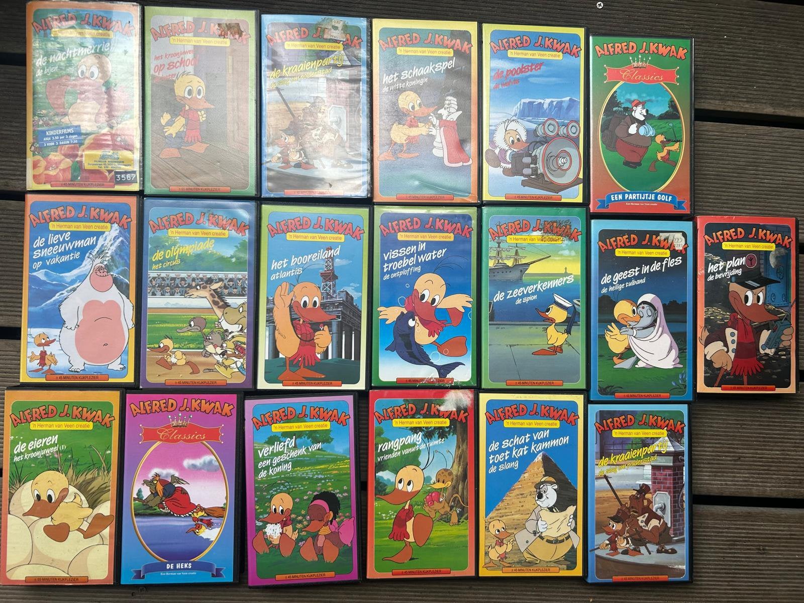 19 Alfred J Kwak VHS videobanden, Alle leeftijden, Ophalen of Verzenden, Gebruikt