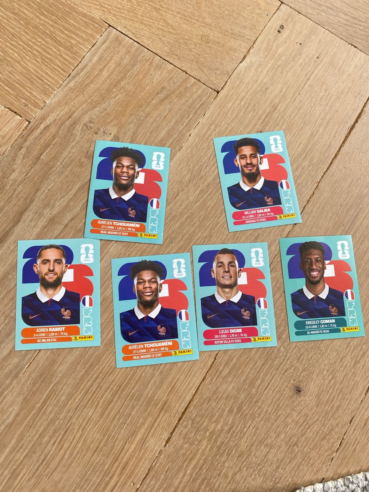 Panini WK 2022 Qatar Stickers Frankrijk Spelers, Ophalen of Verzenden, Zo goed als nieuw, Meerdere stickers
