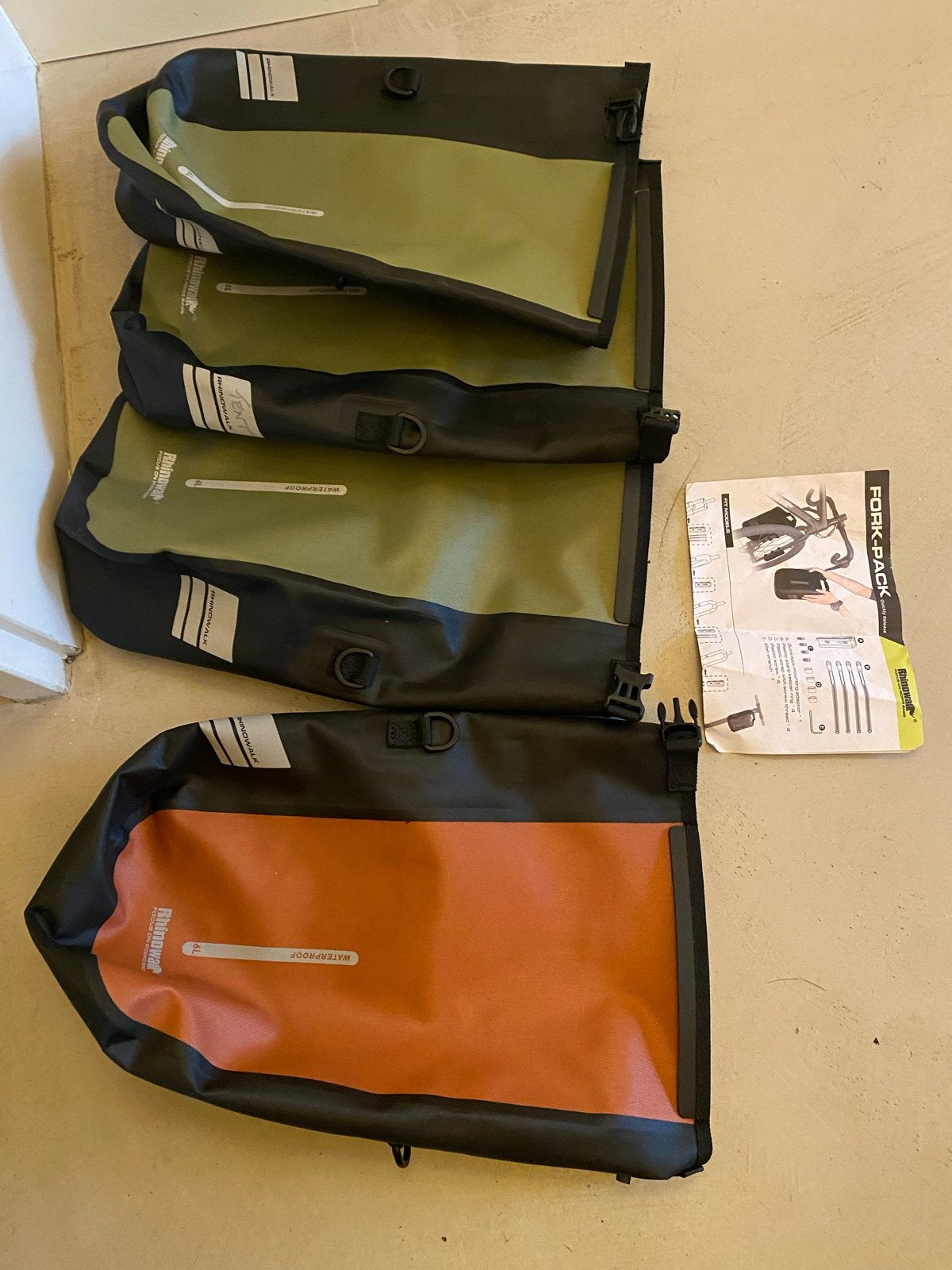 Rhinowalk Fork-Pack waterdichte fietstassen (4 stuks), Ophalen of Verzenden, Zo goed als nieuw