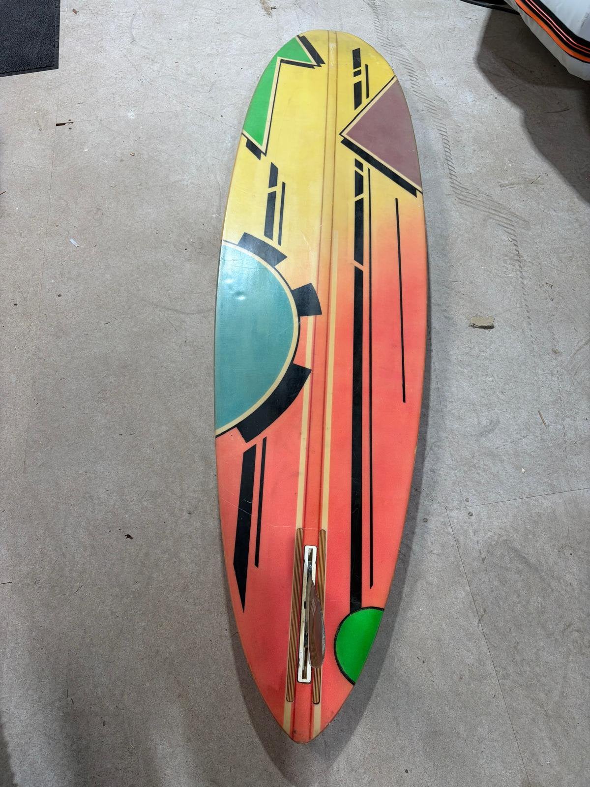 Vintage surfboard / windsurfboard 260 cm – retro, Watersport en Boten, Windsurfen, Ophalen, Gebruikt, 250 tot 300 cm, Plank