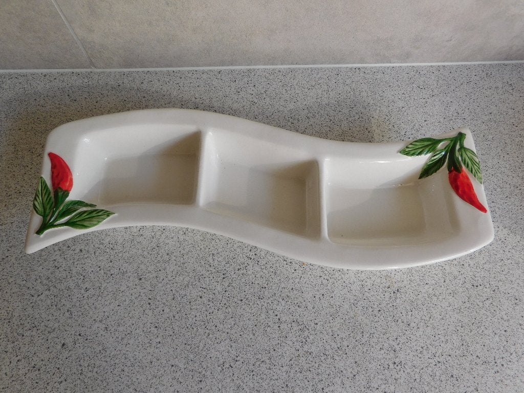Schaal Nr. 2937 Peper Made in Italy - 32x10 cm, Huis en Inrichting, Overige merken, Keramiek, Ophalen of Verzenden, Overige stijlen
