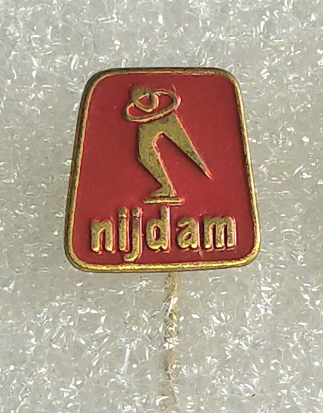 Vintage Nijdam Schaatsen Speldje, Verzamelen, Ophalen of Verzenden, Gebruikt, Sport, Speldje of Pin