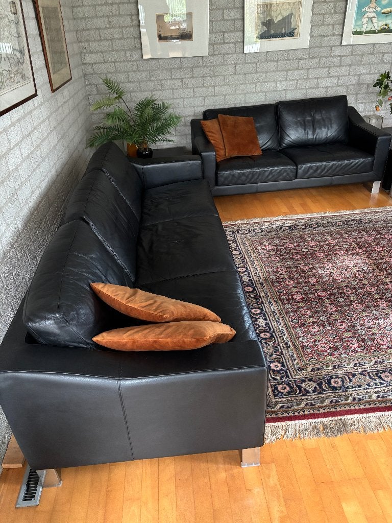 Zithoek topmerk Leolux originele prijs was € 12.910!!, Huis en Inrichting, Ophalen, Gebruikt, Leer, Modern