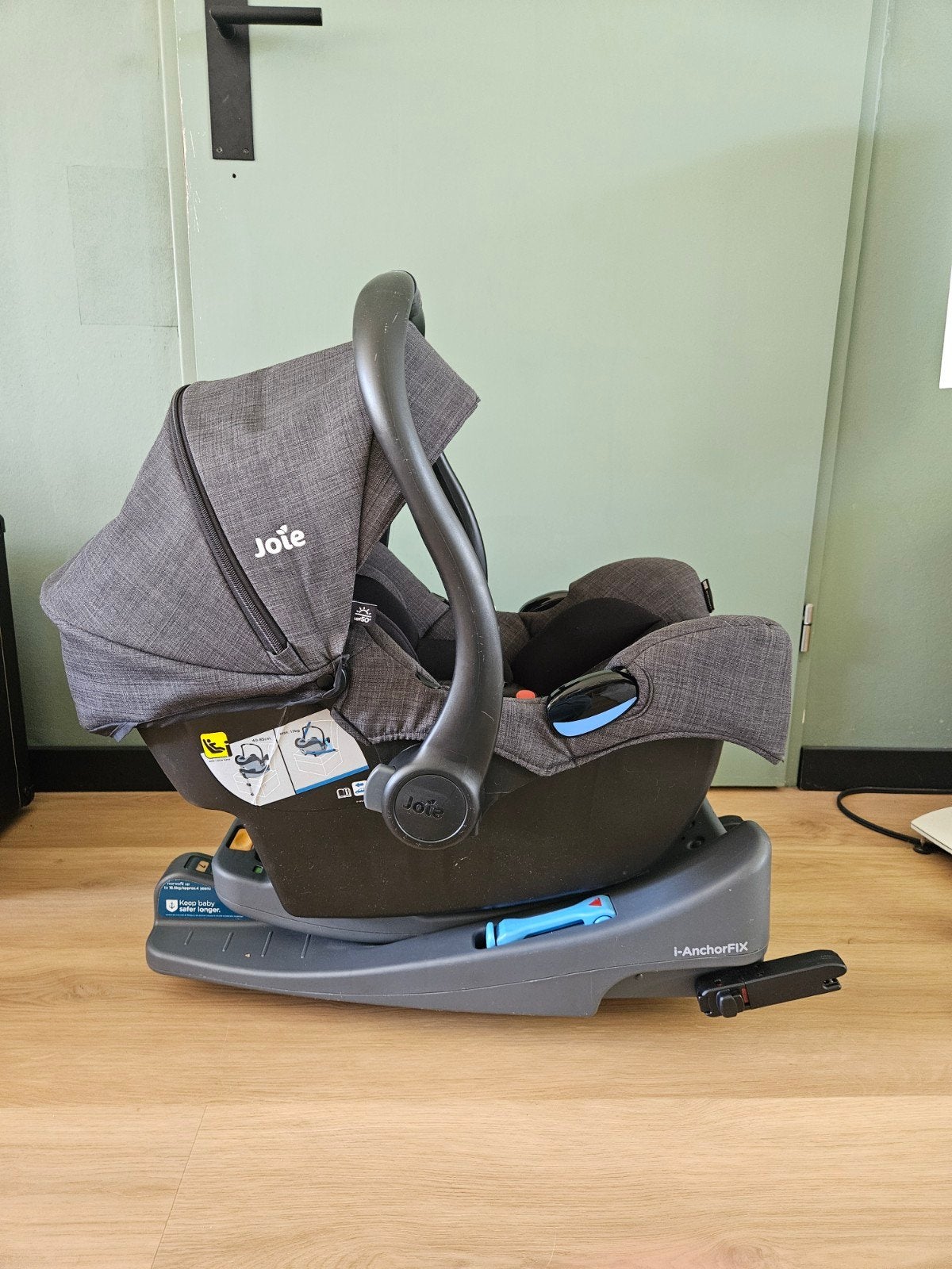 Joie I-Gemm autostoeltje + Isofix base, Kinderen en Baby's, Autostoeltjes, Verstelbare rugleuning, Zo goed als nieuw, Isofix, 0 t/m 13 kg