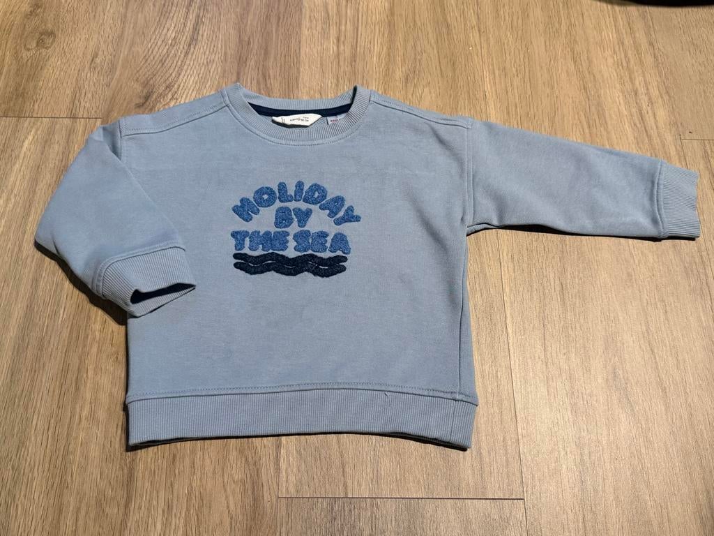 Mango - sweater lichtblauw | maat 80, Ophalen of Verzenden, Zo goed als nieuw, Jongetje, Truitje of Vestje