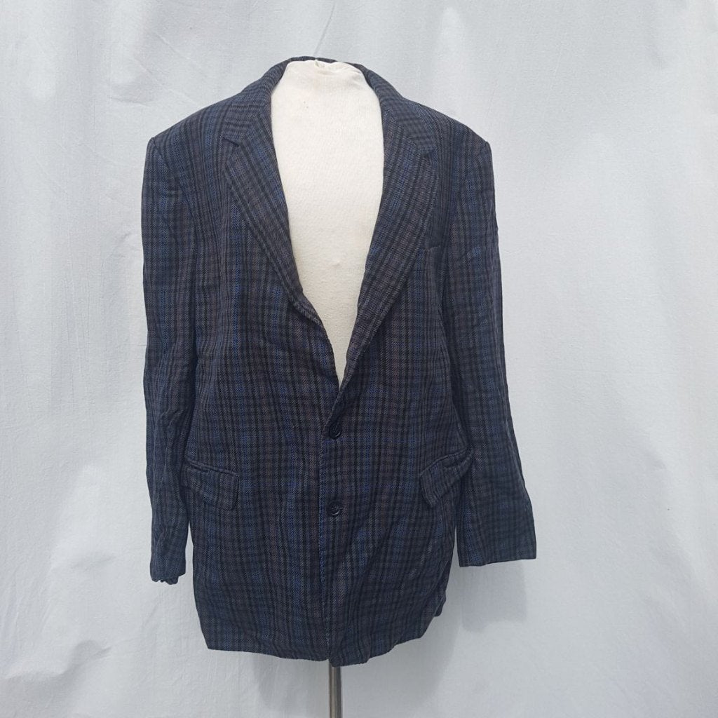Mooi blauw geruit colbert. Mt 54. Merk Koster Designers, Maat 52/54 (L), Blauw, ., Ophalen of Verzenden