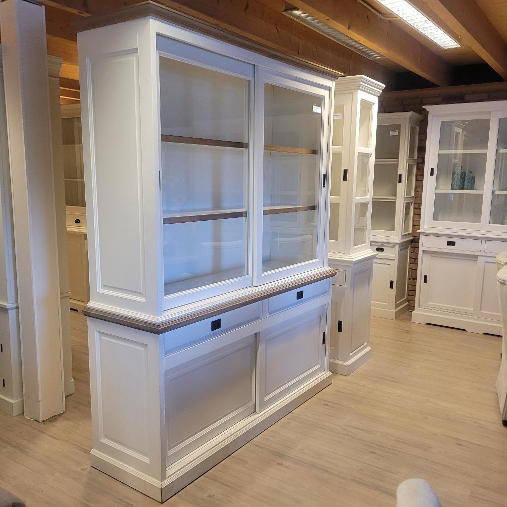 *ACTIE* Mooie Landelijke Witte Buffetkast/ Winkelkast (2617B, Gebruikt, Landelijke buffetkast winkelkast kleur wit gratis bezorging