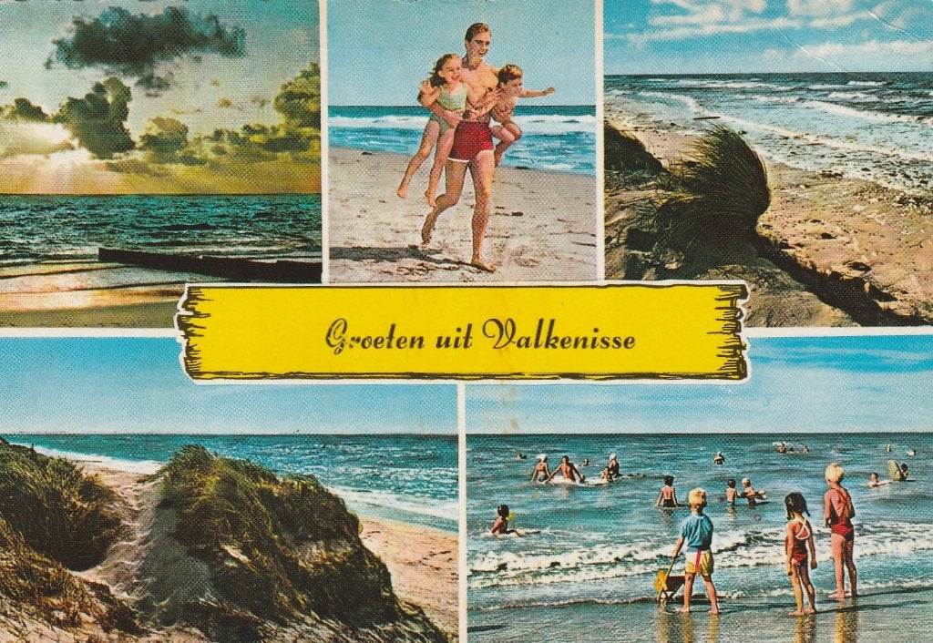 VALKENISSE Zee Duin Strand Badgasten Groeten, Verzenden, 1960 tot 1980, Gelopen, Zeeland