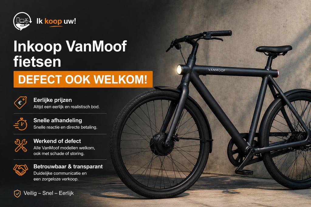 Inkoop VanMoof fietsen (werkend of defect) - S3, X3, S2, X2, Fietsen en Brommers, Elektrische fietsen, Ophalen of Verzenden, Gebruikt