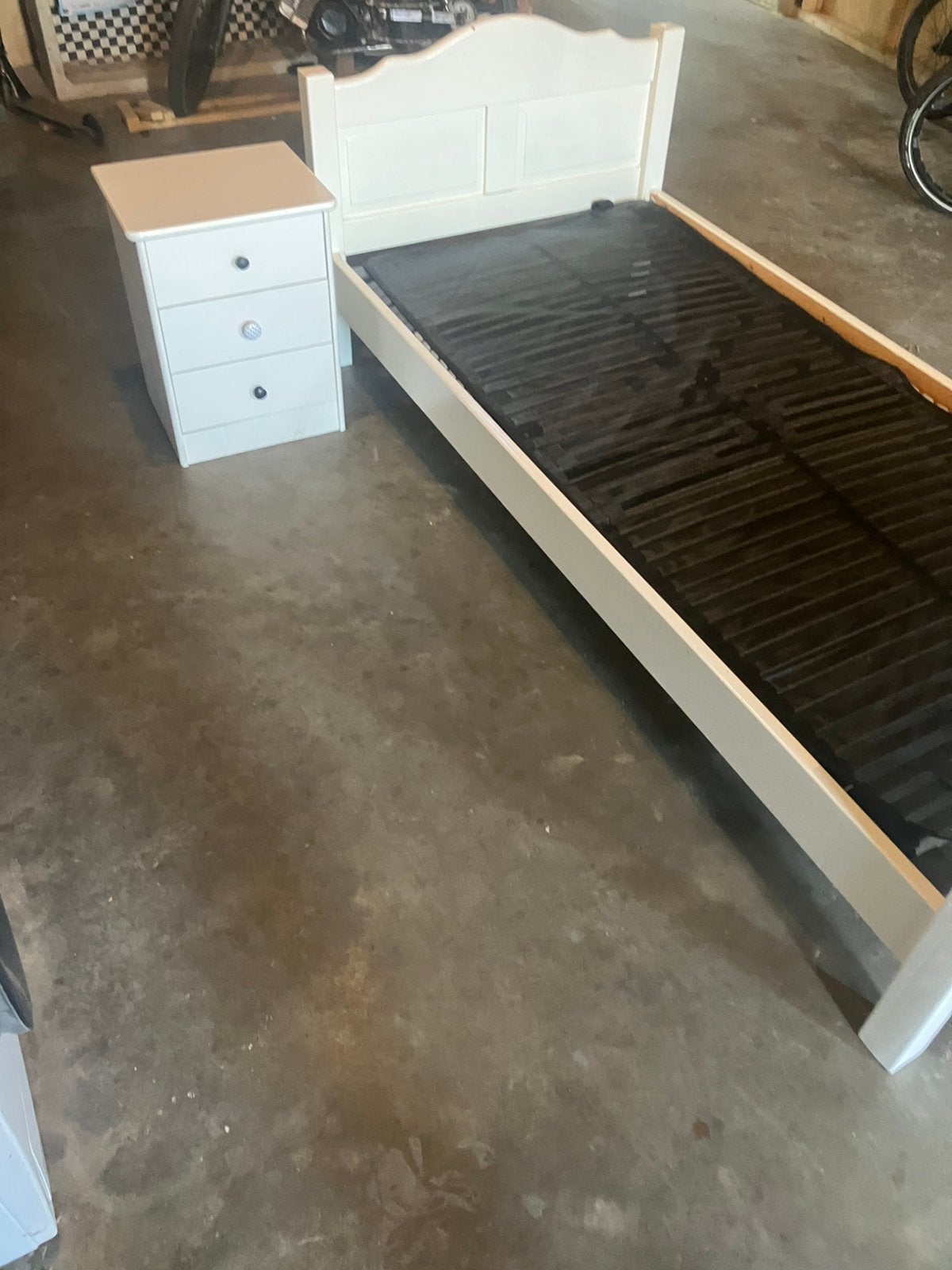 Eenpersoons bed ., Ophalen, 90 cm, Eenpersoons, Wit