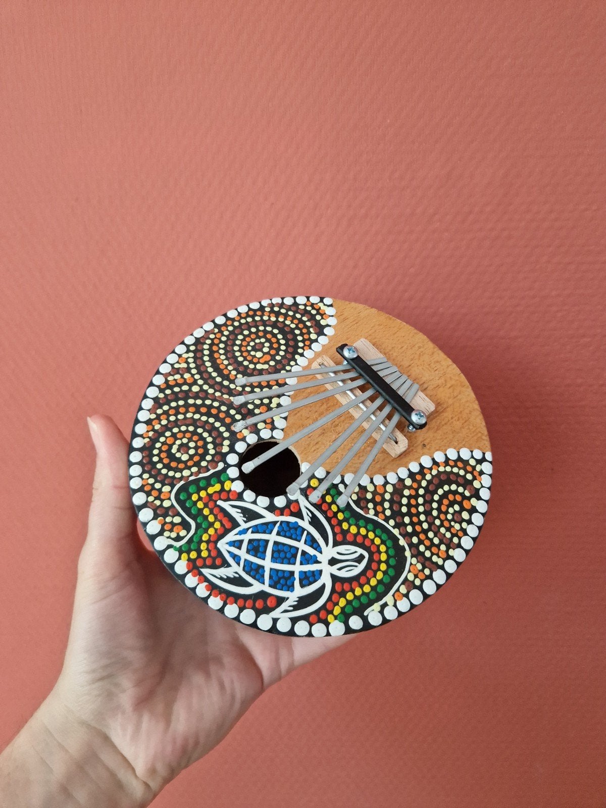 Kalimba van kokosnoot, Muziek en Instrumenten, Ophalen of Verzenden, Zo goed als nieuw