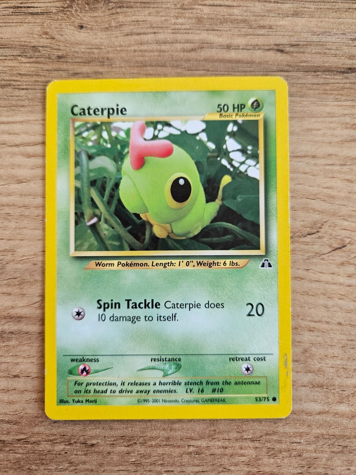Caterpie Pokémon Kaart - Basic Pokémon 53/75, Ophalen of Verzenden, Gebruikt, Losse kaart