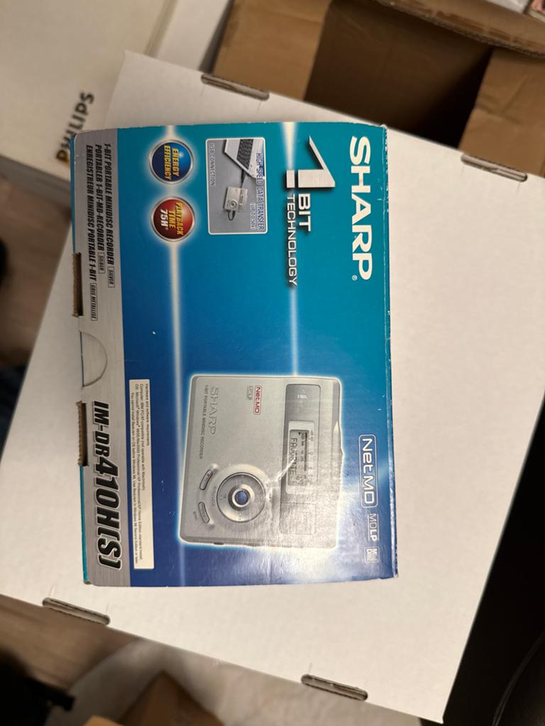 Sharp IM-DR410H(S) NetMD Minidisc Recorder -  in doos, Audio, Tv en Foto, Ophalen, Minidisc-recorder