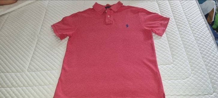 Rode Polo Ralph Lauren Slim Fit Maat L, Maat 52/54 (L), Ophalen of Verzenden, Polo Ralph Lauren, Gedragen