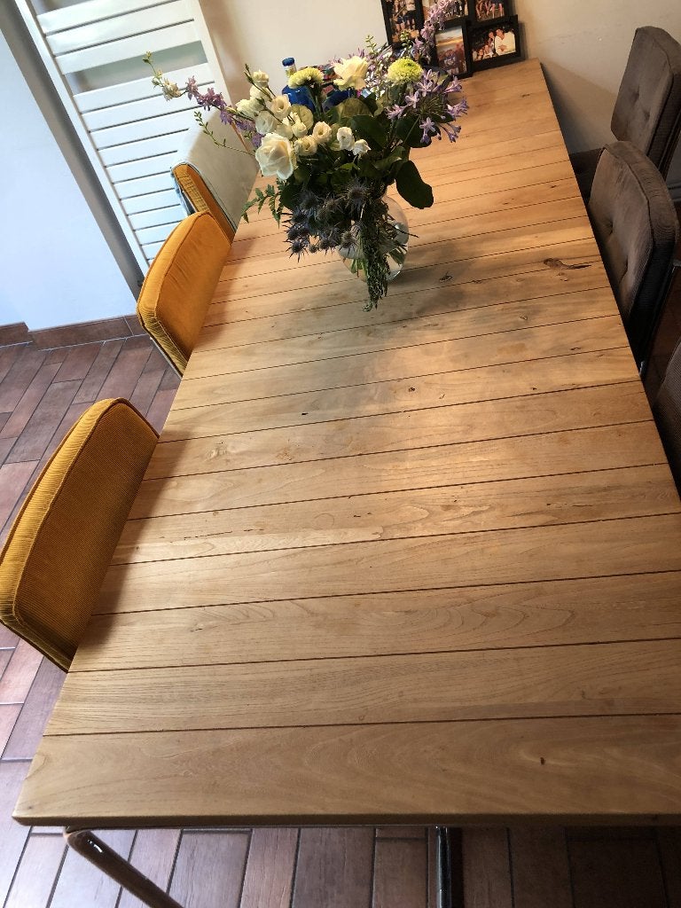 eettafel 240, Huis en Inrichting, Tafels | Eettafels, Ophalen, Gebruikt, 200 cm of meer, 50 tot 100 cm