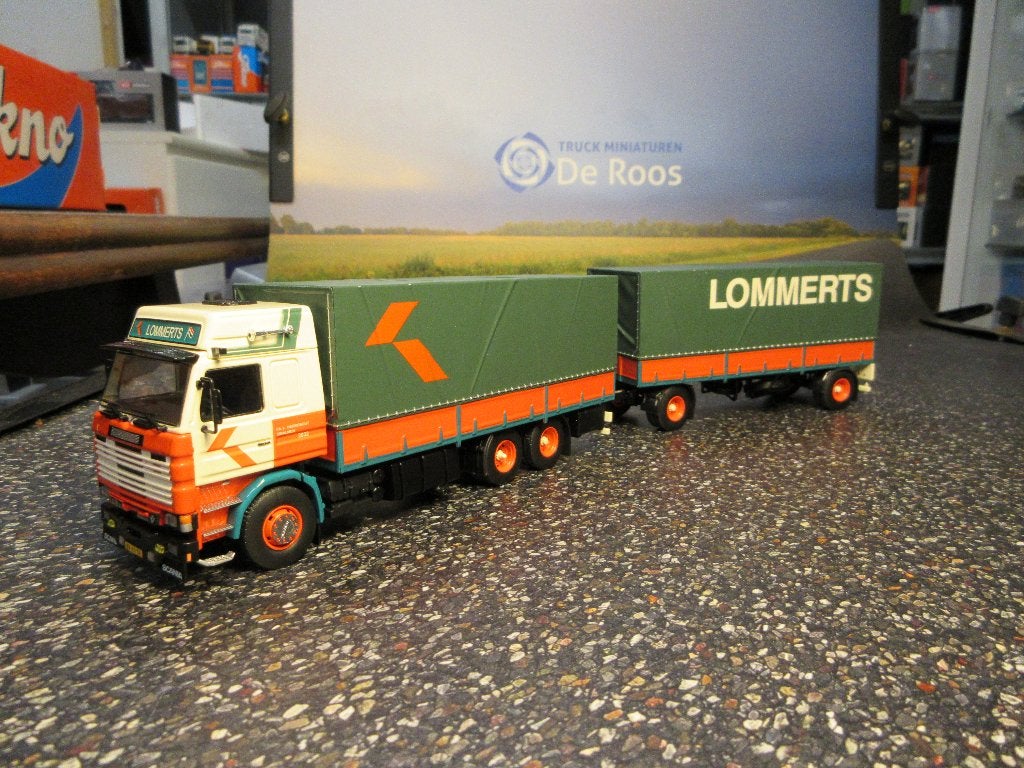 Tekno Scania 142 combi Lommerts met certificaat, Ophalen of Verzenden, Nieuw, Bus of Vrachtwagen, Tekno