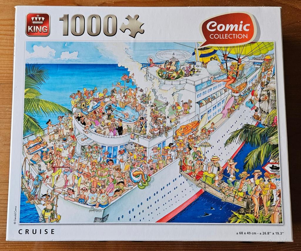 King Puzzel 1000 stukjes - Comic Collection Cruise, Ophalen, 500 t/m 1500 stukjes, Zo goed als nieuw, Legpuzzel