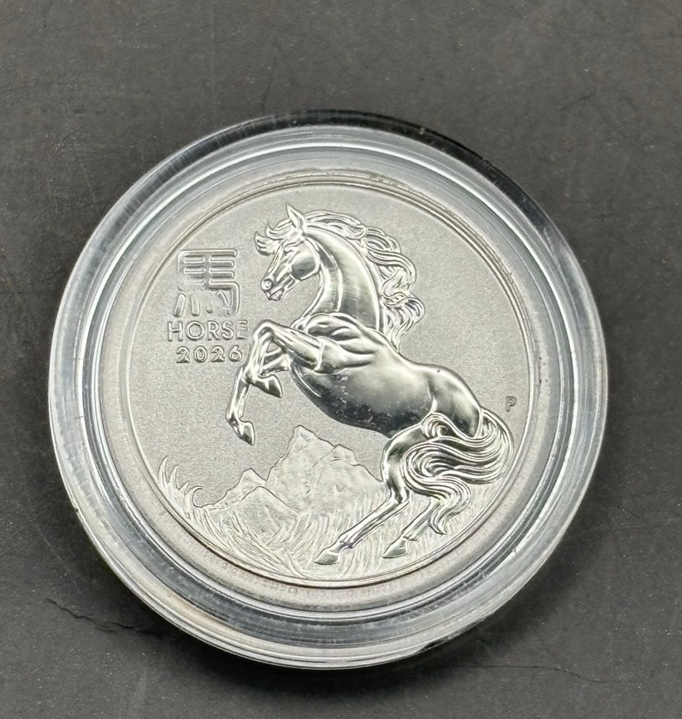 1/10oz platina lunar 3 year of the horse 2026  - 3,11 gram, Ophalen of Verzenden, Platina