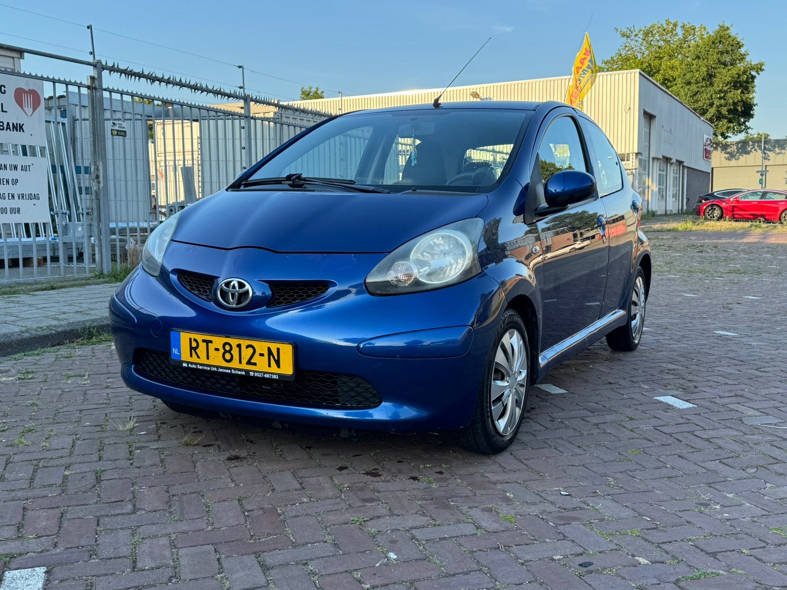 Toyota Aygo 1.0 2007 Blauw | Airco | 5-Deurs | Lees tekst, Voorwielaandrijving, Stof, Zwart, 68 pk