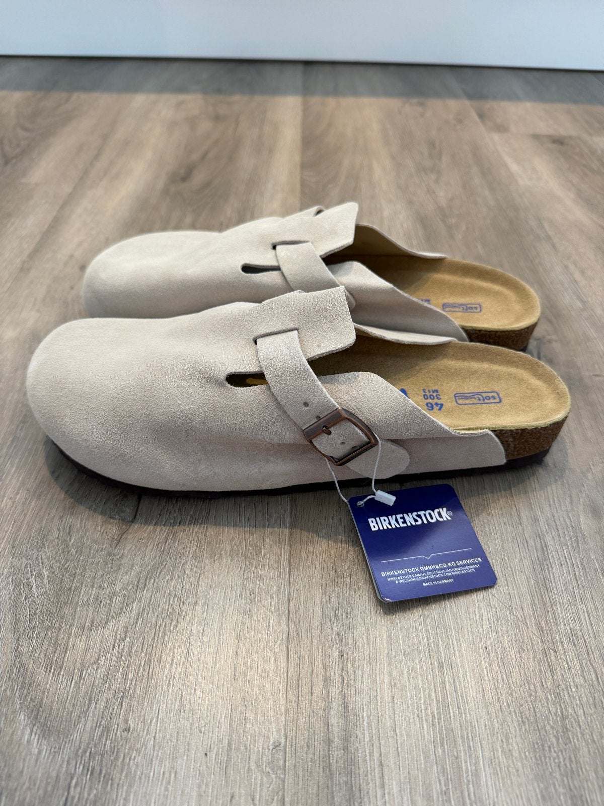 Birkenstock Boston Clogs Sand - Nieuw in doos - Maat 46, Kleding | Heren, Overige kleuren, Klompen, Nieuw, Ophalen of Verzenden