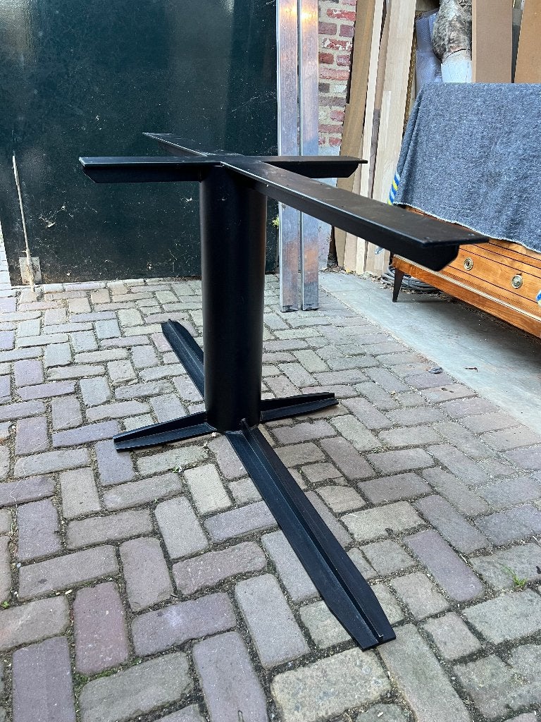 Tuintafel, Ophalen of Verzenden, Gebruikt, Rechthoekig, Metaal