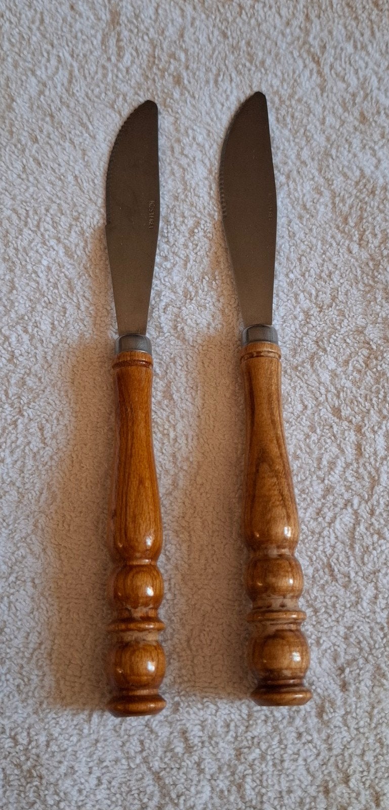 2x Vintage Roestvrijstalen Kaasmesjes met Houten Handvat, Ophalen of Verzenden