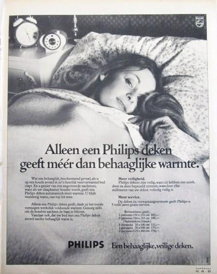 7 vintage reclames elektrische deken 63-80 Philips, Ophalen of Verzenden, Gebruikt, Overige typen