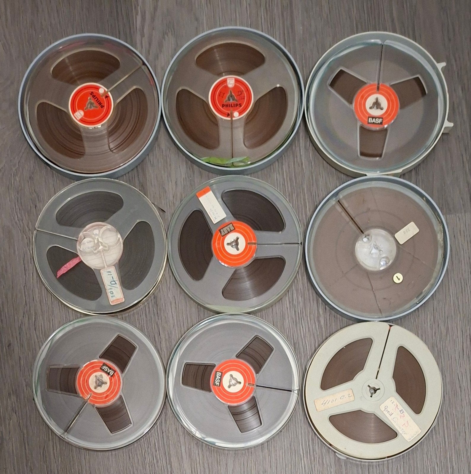 9 bandrecorder banden, diameter 15 cm, Ophalen of Verzenden, Onderdeel, Met banden