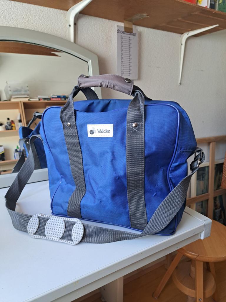 Valcke kegelbaltas - Blauw, in goede staat, Sport en Fitness, Bowlen, Ophalen of Verzenden, Gebruikt, Tas