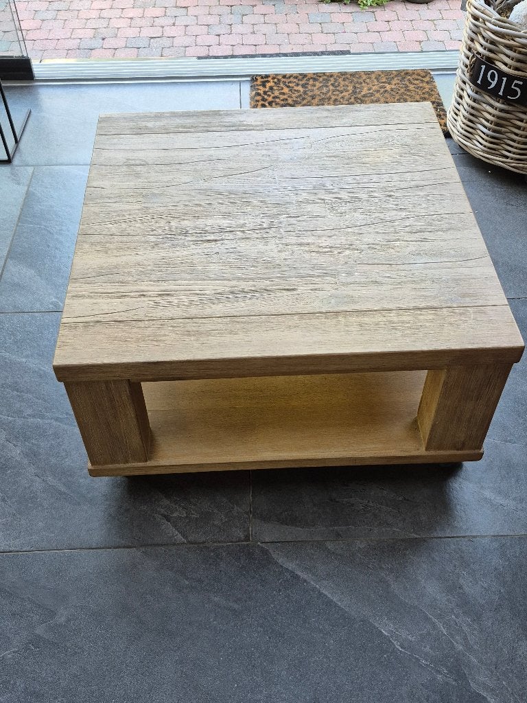 Salontafel/bijzettafel, Huis en Inrichting, Tafels | Salontafels, Ophalen, Gebruikt, 50 tot 100 cm, Eikenhout