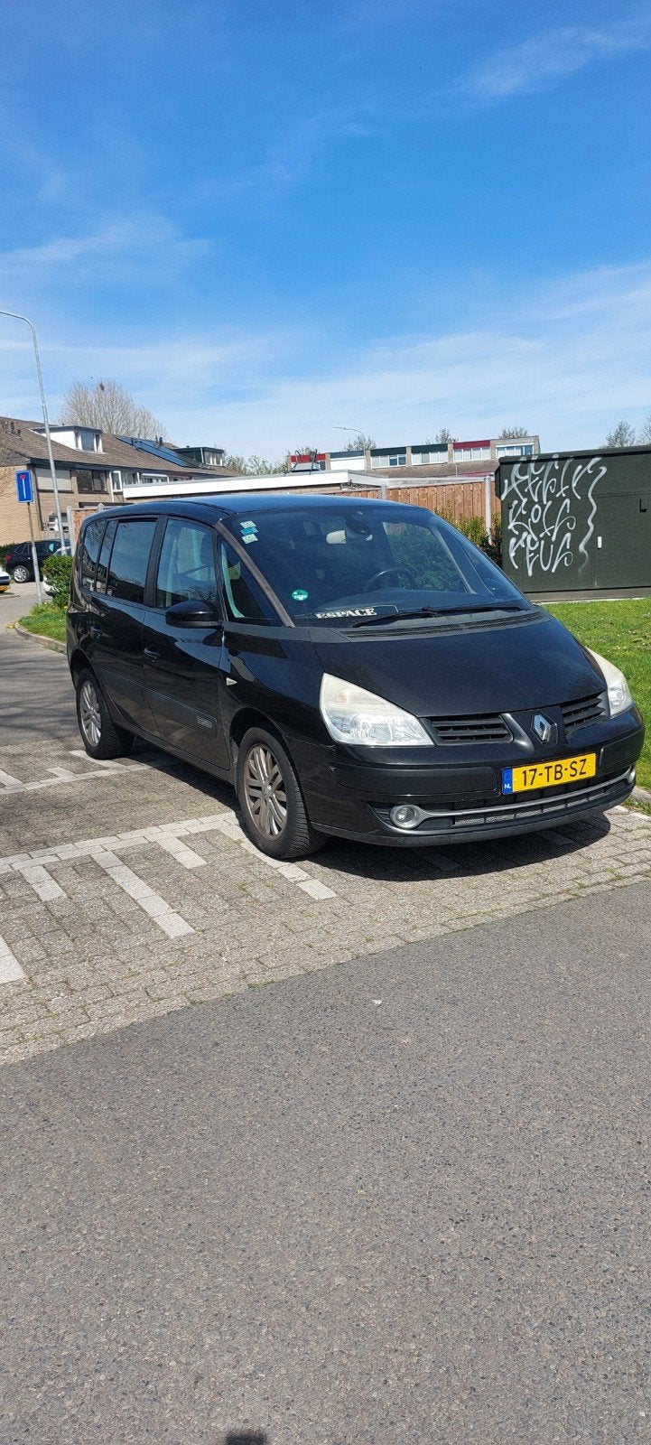 Renault Espace 2.0 16V Turbo 125KW Dyna E4 2006 Zwart, 1998 cc, 4 cilinders, 2000 kg, 7 stoelen