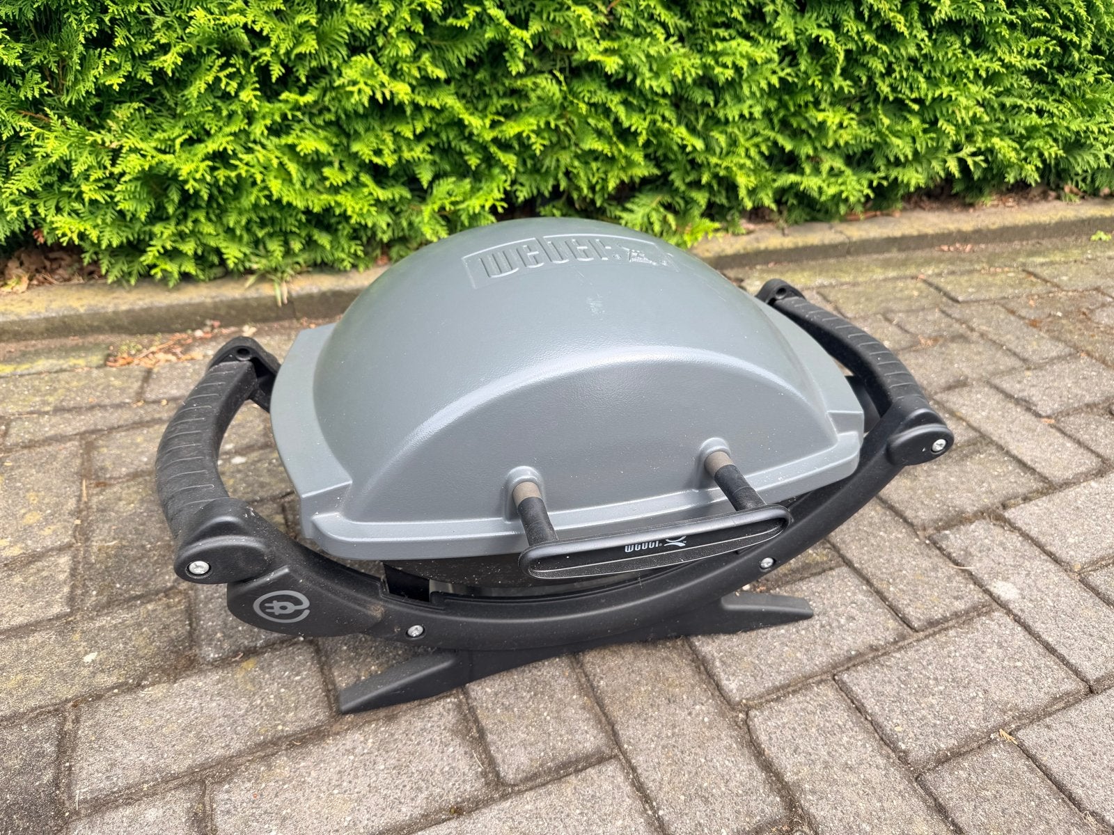 Elektrische Weber Q1000 Barbecue met hoes, Ophalen, Gebruikt