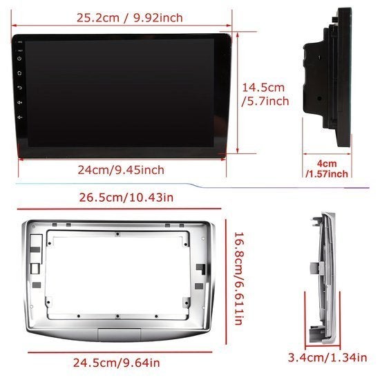 2-DIN Android Autoradio – Multimedia Speler, Corvance B.V., Verzenden, Nieuw, Corvancebol@gmail.com