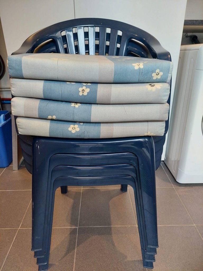 Tuinstoelen (4 stuks) met kussen