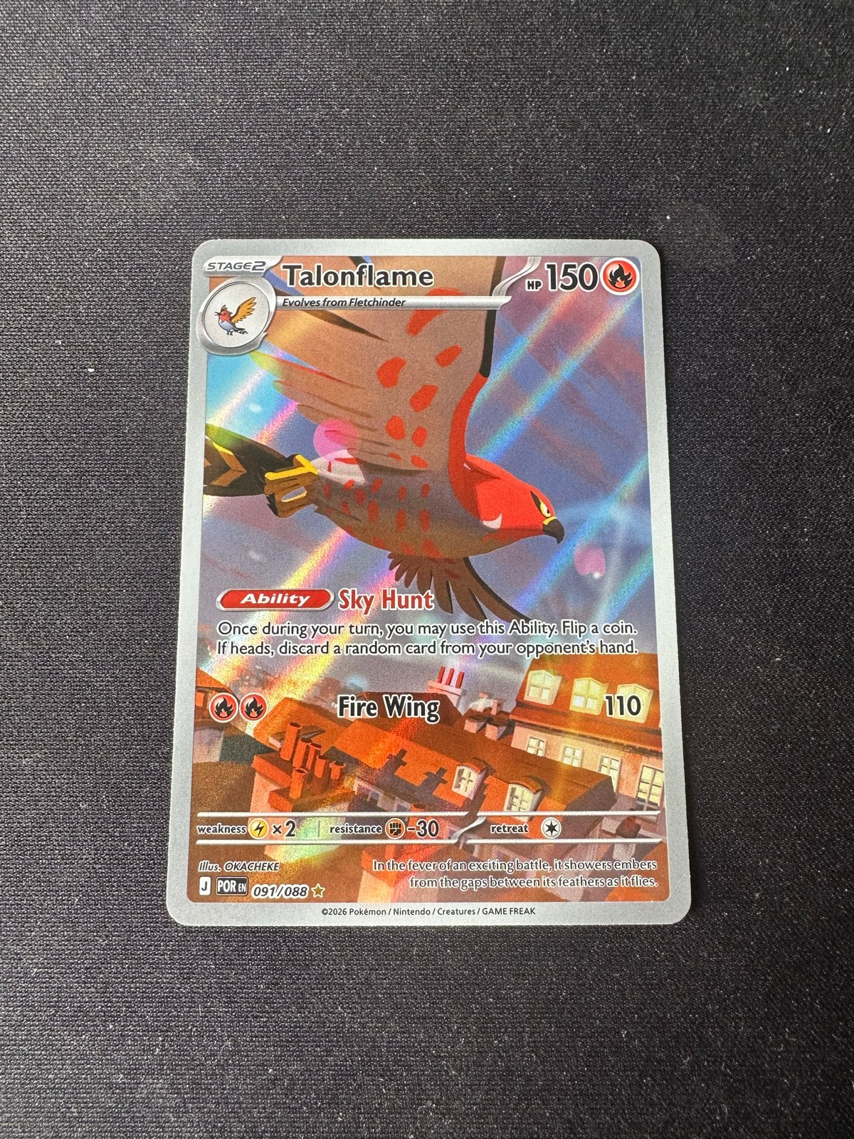 Talonflame 091/088 Perfect Order NM Pokémon Kaart, Ophalen of Verzenden, Zo goed als nieuw, Losse kaart
