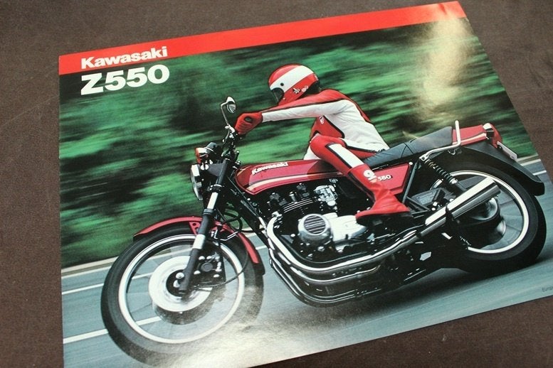 Kawasaki Z550 motorfiets verkoop folder, Ophalen of Verzenden, Kawasaki