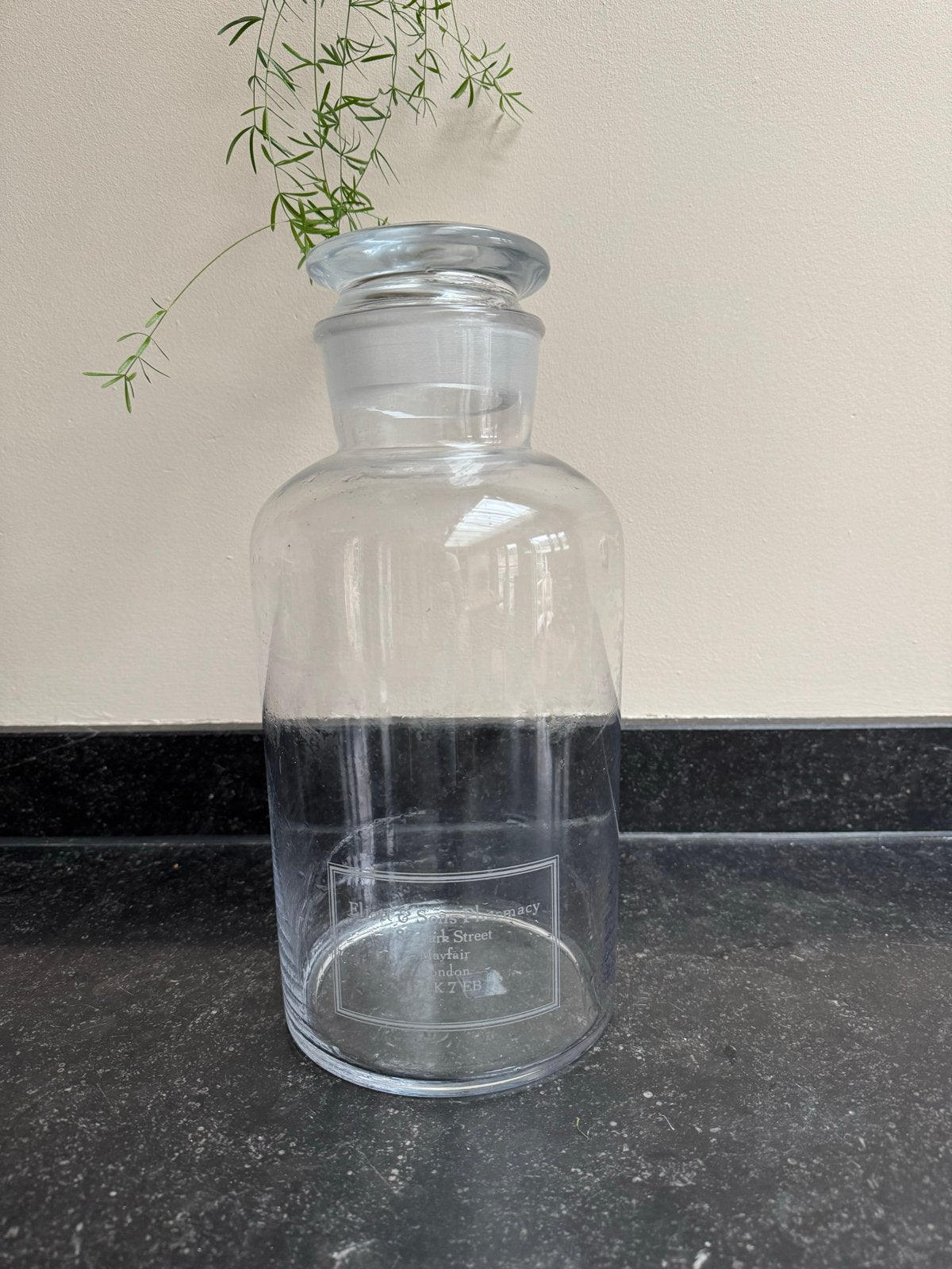 Riviera Maison Glazen Voorraadpot - 30+ cm hoog, Ophalen of Verzenden, Zo goed als nieuw, Glas, Landelijk