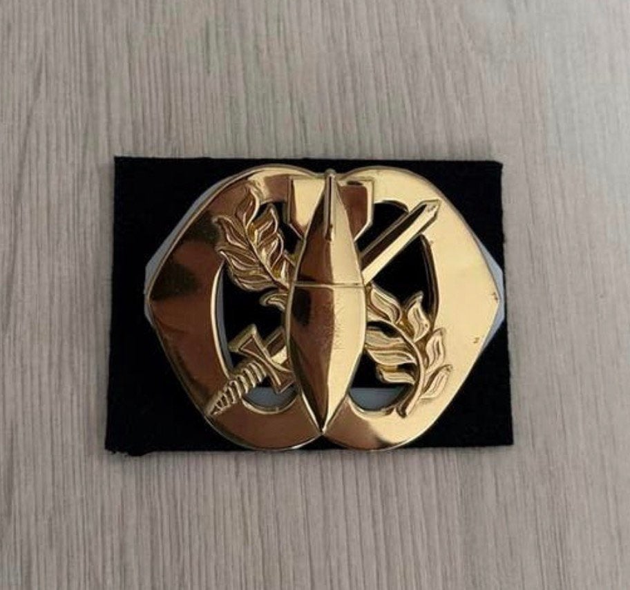 GEZOCHT: Baretembleem EOD, Ophalen of Verzenden, Landmacht, Nederland, Embleem of Badge