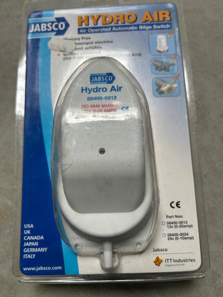 JABSCO HYDRO AIR Bilge schakelaar 12V 20 A, Watersport en Boten, Ophalen of Verzenden, Nieuw, Motor en Techniek, Zeilboot of Motorboot