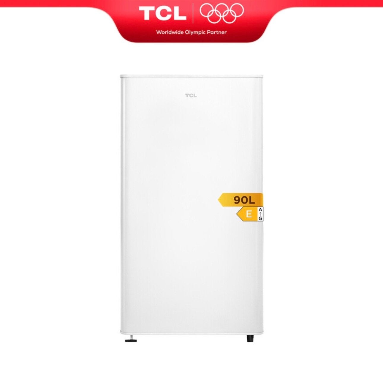 TCL RF120DWE0 Koelkast met vriesvak - 90L - Wit, 75 tot 100 liter, Nieuw, 45 tot 60 cm, Met vriesvak