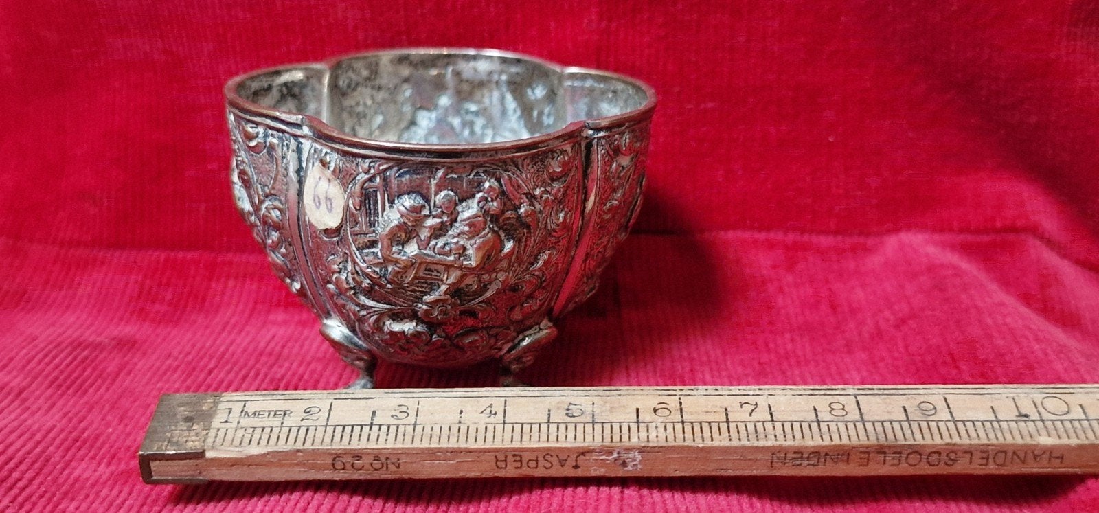 Antiek Zilveren Zoutvaatje / Suikerbakje 47g - 835 Zilver -, Ophalen of Verzenden, Zilver