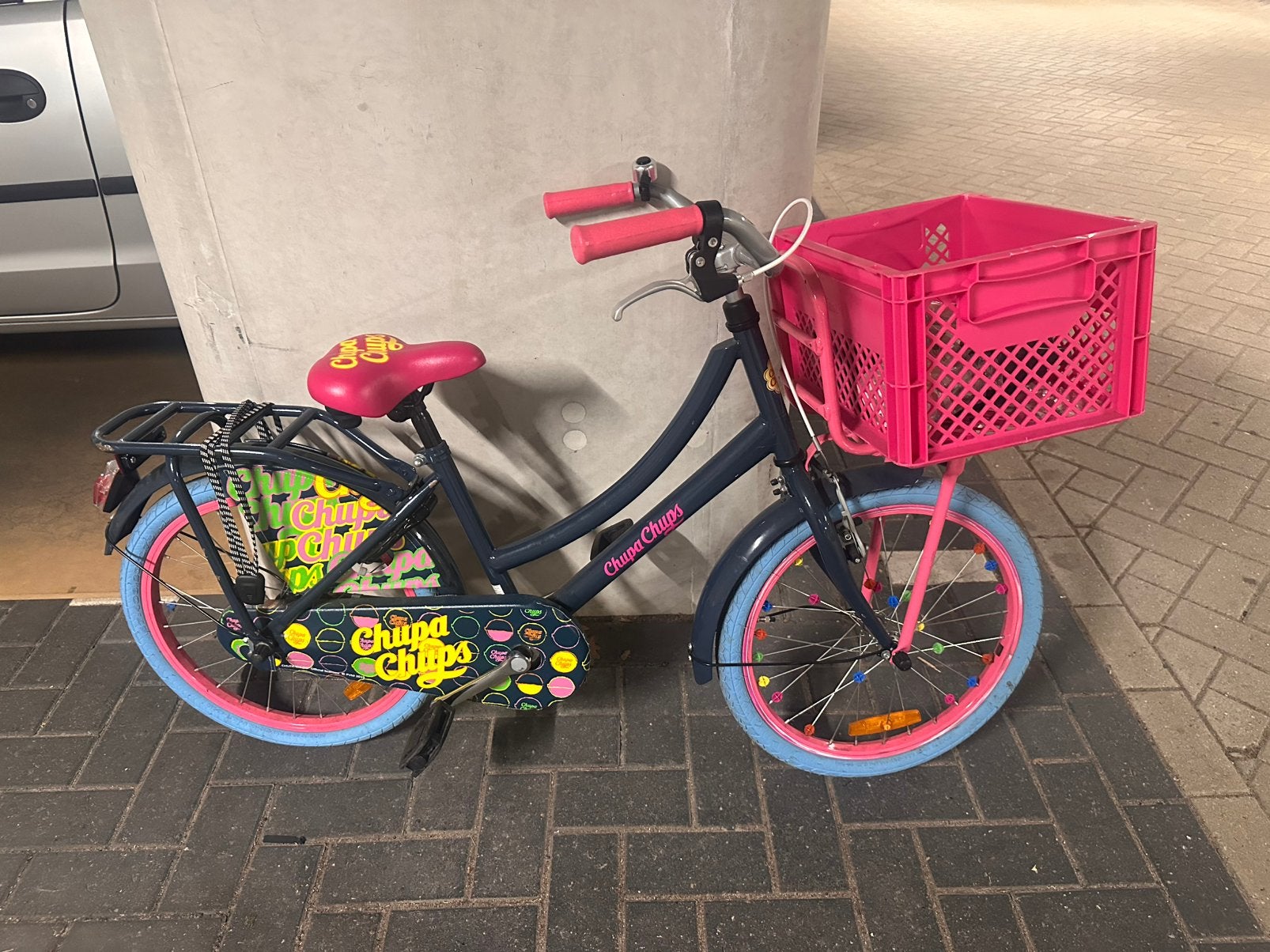 Kinderfiets chups chups, Ophalen, Terugtraprem, Gebruikt, Handrem