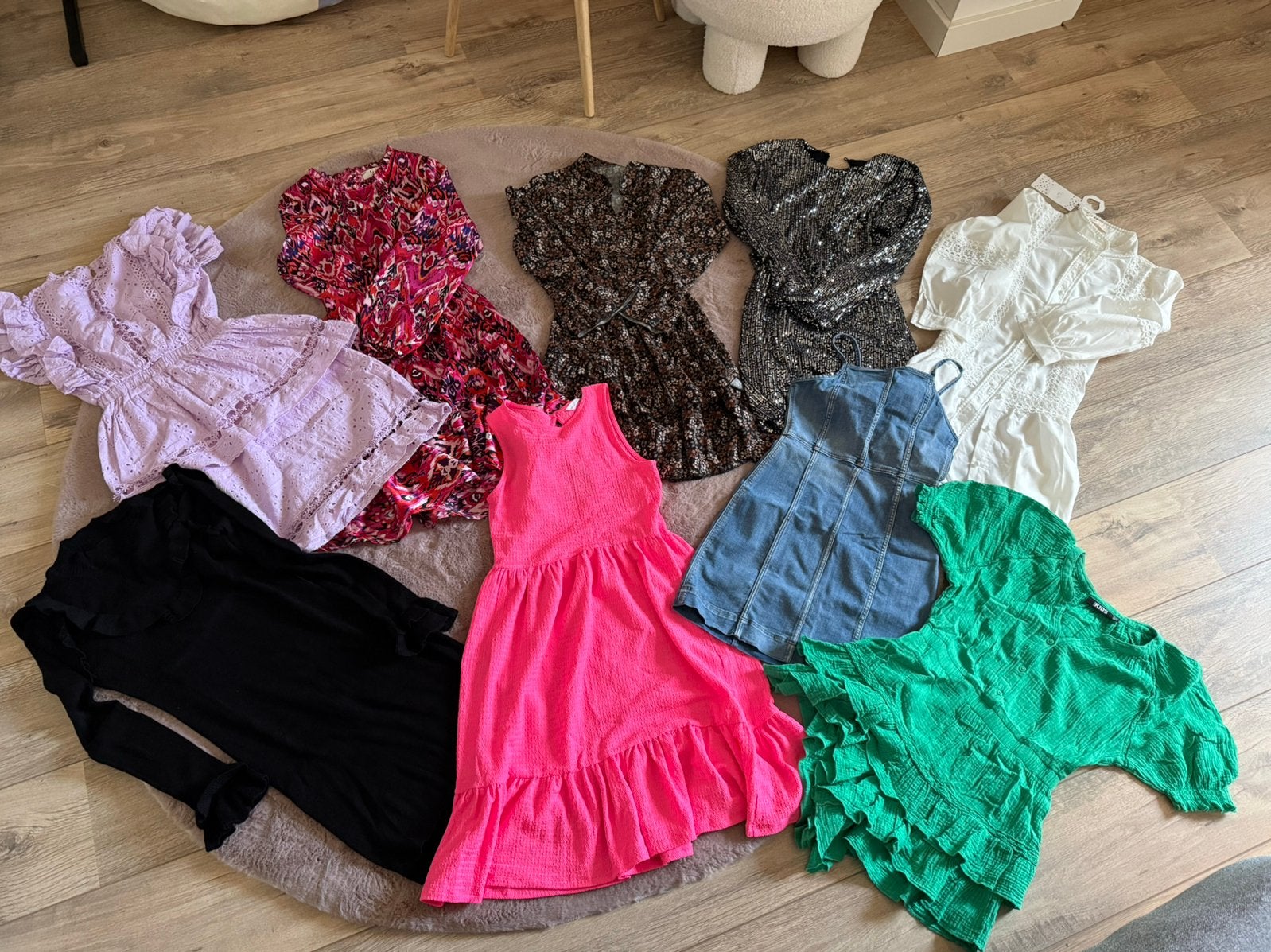 Kledingpakket meisje maat 146-152 oa broek jurk rok badjas, Kinderen en Baby's, Ophalen of Verzenden, Zo goed als nieuw, Meisje