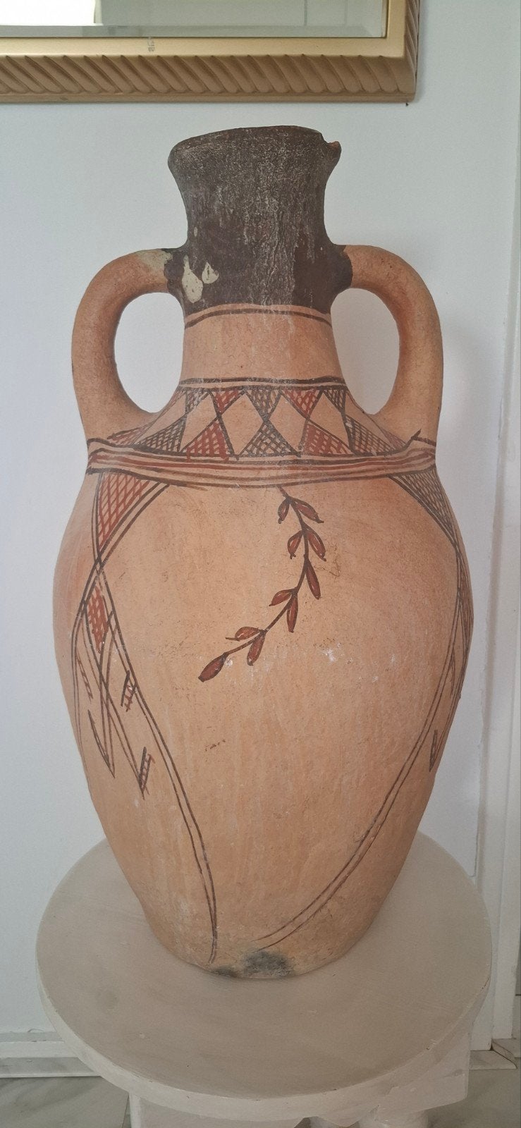 Antieke aardewerken amfora vaas - 64cm x 32cm, Ophalen