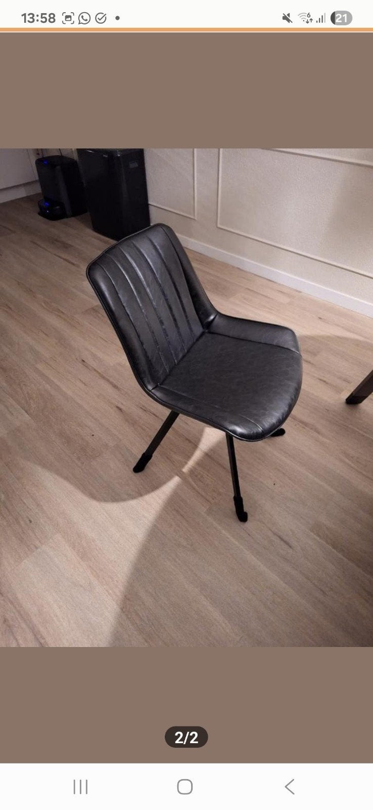Eetkamerstoelen leatherlook zgan, Huis en Inrichting, Stoelen, Ophalen of Verzenden, Zo goed als nieuw, Vier