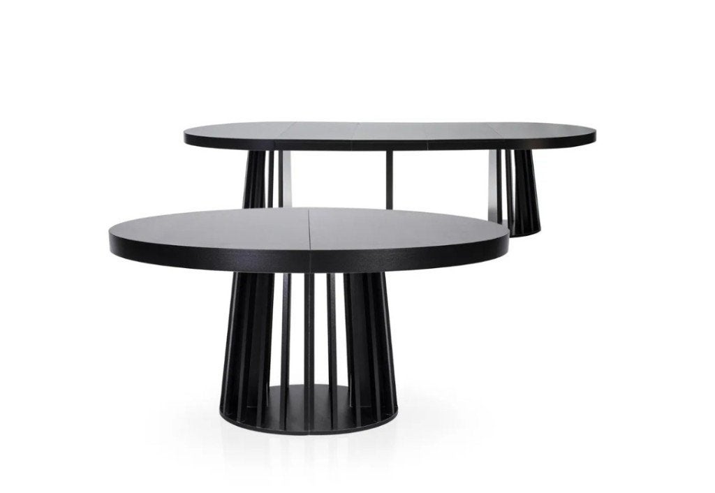 ELIZA uitschuifbare eettafel zwart 150-300 cm, Huis en Inrichting, Ophalen, Overige materialen, Gebruikt, 100 tot 150 cm