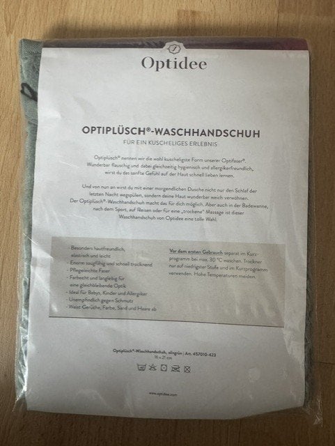 Optiplusch washand groen 16x 21 cm, Overige merken, Nieuw, Ophalen of Verzenden, Douche-accessoire