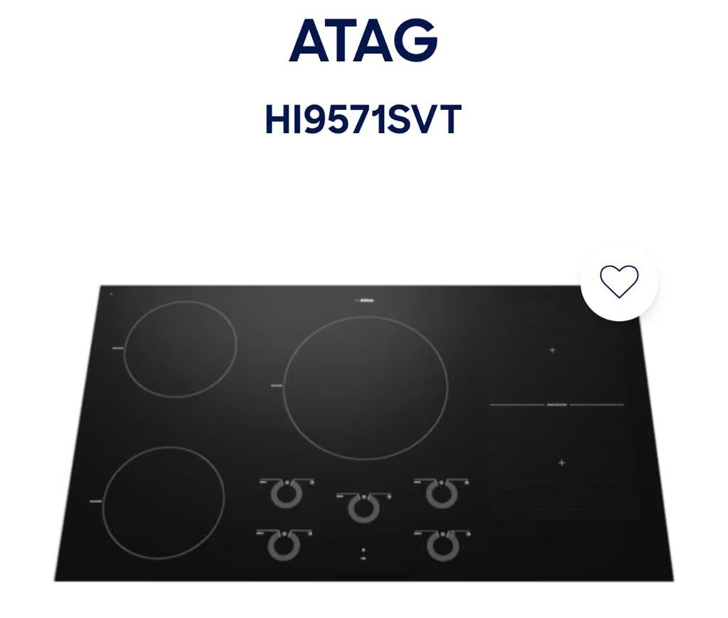 ATAG HI9571SVT Inductiekookplaat - Zo goed als nieuw, Witgoed en Apparatuur, Ophalen, Zo goed als nieuw, Inbouw, Inductie